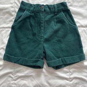 Vintage Eagle's Eye Kids Green Corduroy High-Waisted Shorts